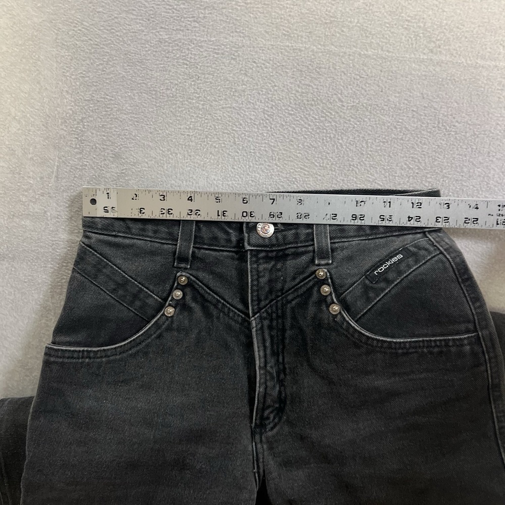 Vintage Rockies Denim Jeans Women's 27/5 Black Denim High Rise Western 430215 - Picture 5 of 9